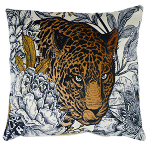 Bagheera, Cream - (45cm x 45cm) Cushion